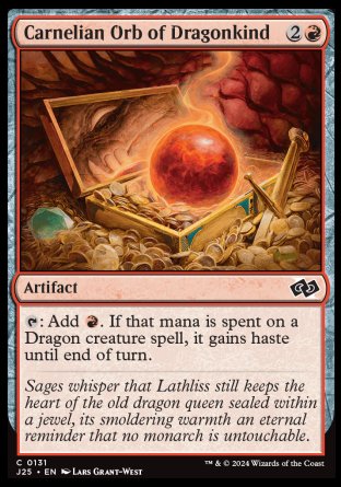 (131) Magic The Gathering Foundations Jumpstart Single: Carnelian Orb of Dragonkind  Common