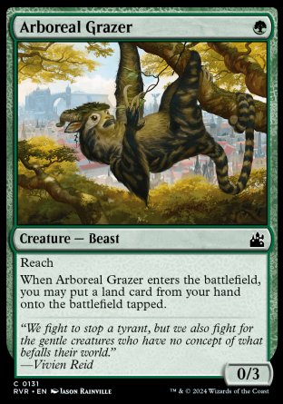 (131) Magic The Gathering Ravnica Remastered Single: Arboreal Grazer  Holo Common