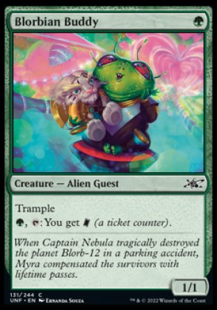 (131) Magic The Gathering Unfinity Single: Blorbian Buddy Holo Common