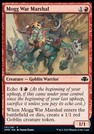 (131) Magic The Gathering Dominaria Remastered Single: Mogg War Marshal Holo Common