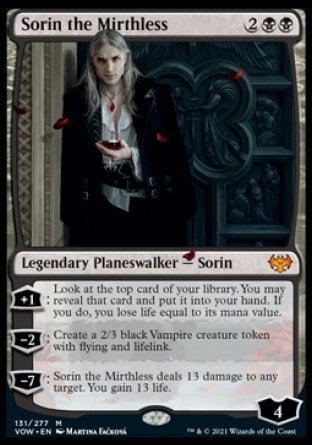 (131) Magic The Gathering Innistrad: Crimson Vow Single: Sorin the Mirthless Holo Mythic