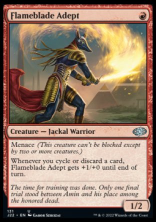 (131) Magic The Gathering Jumpstart 2022 Single: Flameblade Adept  Uncommon