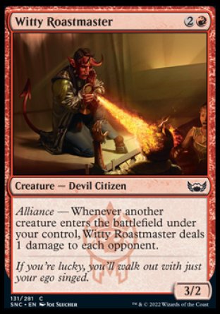 (131) Magic The Gathering Streets of New Capenna Single: Witty Roastmaster Holo Common