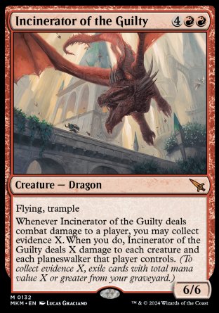 (132) Magic The Gathering Murders at Karlov Manor Single: Incinerator of the Guilty Holo Mythic