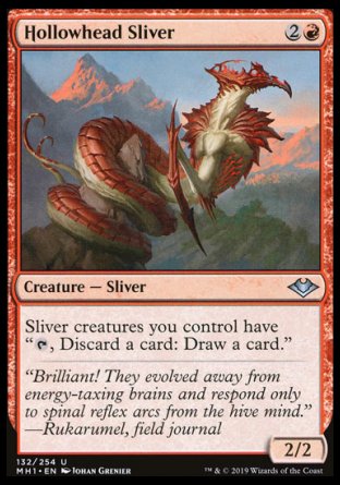(132/254) Magic The Gathering Modern Horizons Single: Hollowhead Sliver Holo Uncommon