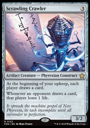 (132) Magic The Gathering Magic: The Gathering Foundations Single: Scrawling Crawler  Rare