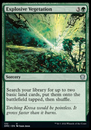 (132) Magic The Gathering Commander: Dominaria United Single: Explosive Vegetation  Uncommon
