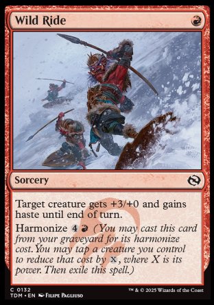 (132) Magic The Gathering Tarkir: Dragonstorm Single: Wild Ride Holo Common