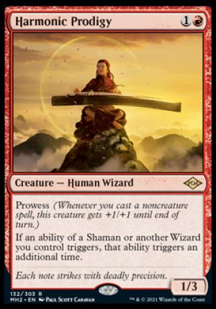 (132) Magic The Gathering Modern Horizons 2 Single: Harmonic Prodigy Holo Rare