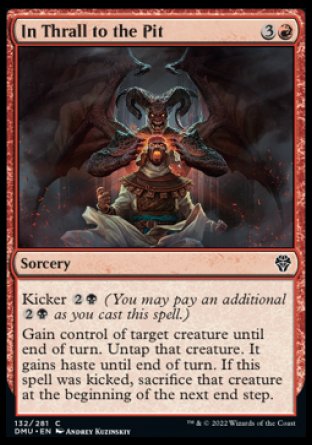 (132) Magic The Gathering Dominaria United Single: In Thrall to the Pit  Common