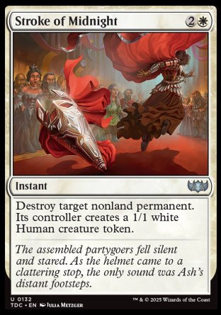 (132) Magic The Gathering Commander: Tarkir: Dragonstorm Single: Stroke of Midnight  Uncommon