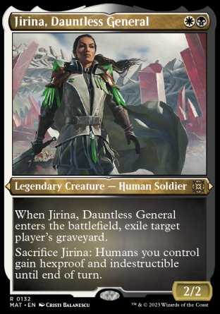 (132) Magic The Gathering March of the Machine: The Aftermath: Extras Single: Jirina, Dauntless General (V.2)  Rare