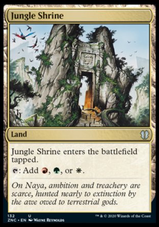 (132) Magic The Gathering Commander: Zendikar Rising Single: Jungle Shrine  Uncommon