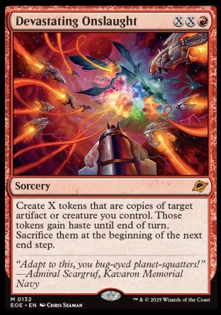 (132) Magic The Gathering Edge of Eternities Single: Devastating Onslaught  Mythic