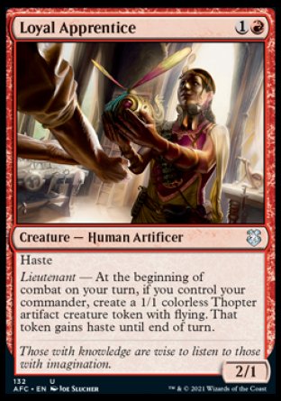 (132) Magic The Gathering Commander: Adventures in the Forgotten Realms Single: Loyal Apprentice  Uncommon