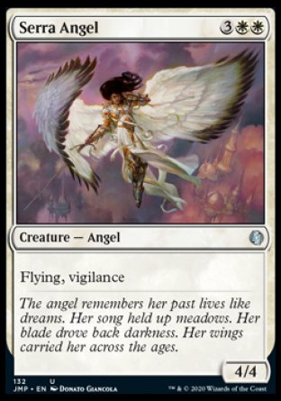 (132) Magic The Gathering Jumpstart Single: Serra Angel  Uncommon
