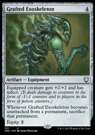 (132) Magic The Gathering Commander: Phyrexia: All Will Be One Single: Grafted Exoskeleton  Uncommon