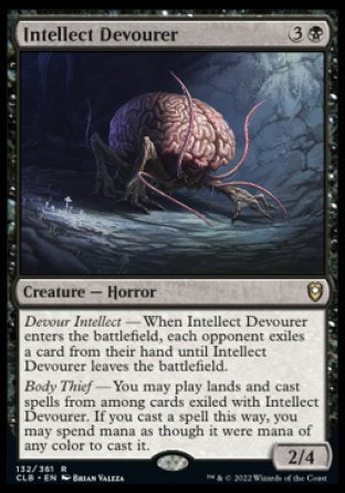 (132) Magic The Gathering Commander Legends: Battle for Baldur's Gate Single: Intellect Devourer Holo Rare