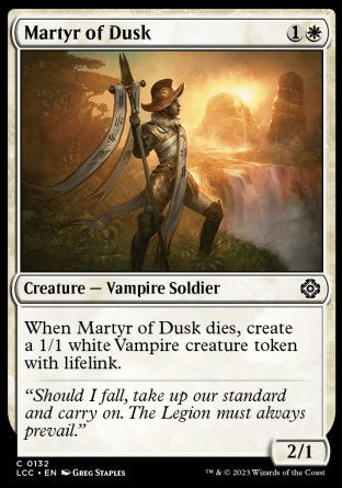 (132) Magic The Gathering Commander: The Lost Caverns of Ixalan Single: Martyr of Dusk  Common