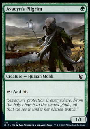 (132) Magic The Gathering Commander: Innistrad: Midnight Hunt Single: Avacyn's Pilgrim  Common