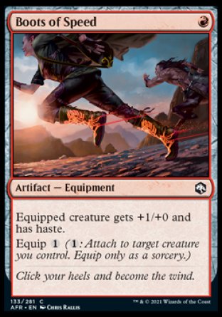 (133) Magic The Gathering Adventures in the Forgotten Realms Single: Boots of Speed Holo Common