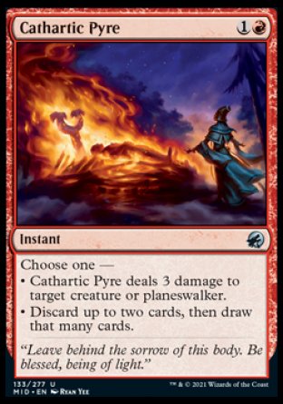 (133) Magic The Gathering Innistrad: Midnight Hunt Single: Cathartic Pyre  Uncommon