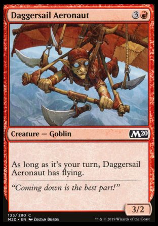 (133/280) Magic The Gathering Core 2020 Single: Daggersail Aeronaut  Common
