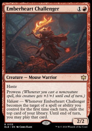 (133) Magic The Gathering Bloomburrow Single: Emberheart Challenger  Rare