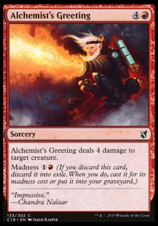 (133) Magic The Gathering Commander 2019 Single: Alchemist's Greeting  Common