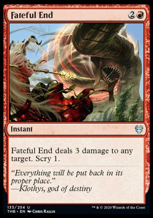 (133/254) Magic The Gathering Theros Beyond Death Single: Fateful End Holo Uncommon