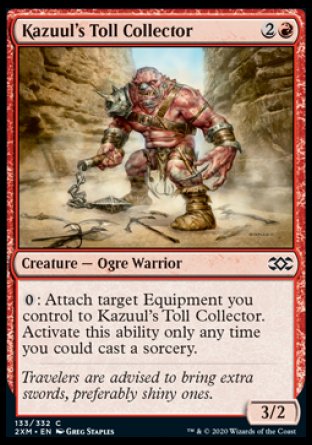 (133/332) Magic The Gathering Double Masters Single: Kazuul's Toll Collector Holo Common