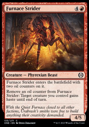 (133) Magic The Gathering Phyrexia: All Will Be One Single: Furnace Strider Holo Common