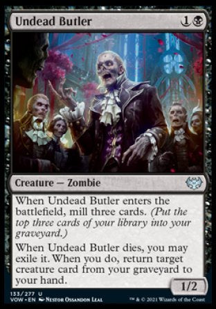 (133) Magic The Gathering Innistrad: Crimson Vow Single: Undead Butler Holo Uncommon