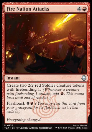 (133) Magic The Gathering Magic: The Gathering | Avatar: The Last Airbender Single: Fire Nation Attacks Holo Uncommon