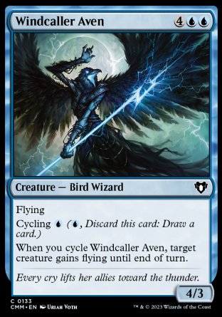 (133) Magic The Gathering Commander Masters Single: Windcaller Aven  Common