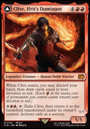 (133) Magic The Gathering Magic: The Gathering - FINAL FANTASY Single: Clive, Ifrit's Dominant // Ifrit, Warden of Inferno  Mythic