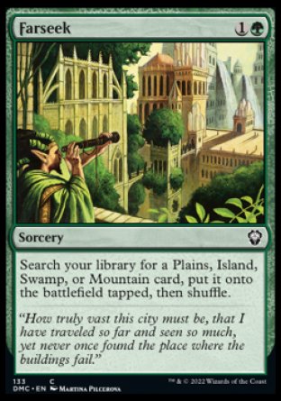 (133) Magic The Gathering Commander: Dominaria United Single: Farseek  Common