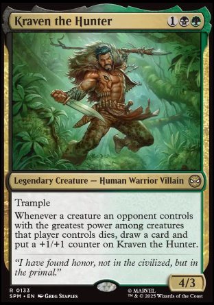 (133) Magic The Gathering Magic: The Gathering | Marvel's Spider-Man: Promos Single: Kraven the Hunter  Rare