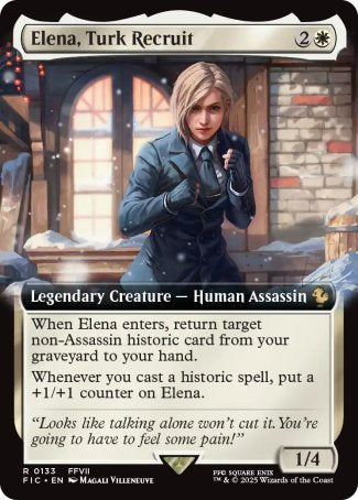 (133) Magic The Gathering Commander: Magic: The Gathering - FINAL FANTASY: Extras Single: Elena, Turk Recruit Holo Rare