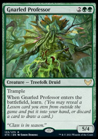 (133) Magic The Gathering Strixhaven: School of Mages Single: Gnarled Professor Holo Rare
