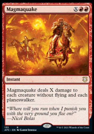 (133) Magic The Gathering Commander: Adventures in the Forgotten Realms Single: Magmaquake  Rare