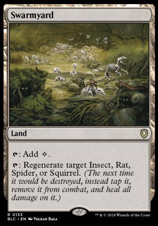 (133) Magic The Gathering Commander: Bloomburrow Single: Swarmyard  Rare
