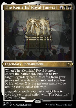 (134) Magic The Gathering March of the Machine: The Aftermath: Extras Single: The Kenriths' Royal Funeral (V.2) Holo Rare