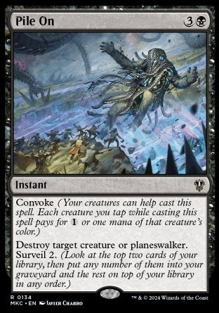 (134) Magic The Gathering Commander: Murders at Karlov Manor Single: Pile On Holo Rare