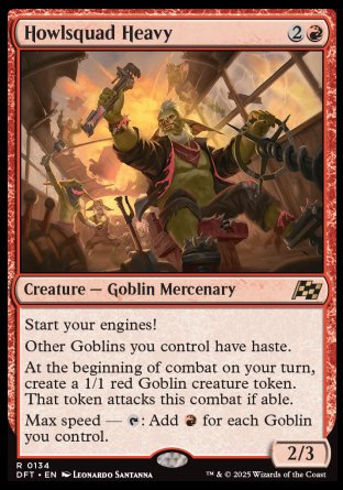 (134) Magic The Gathering Aetherdrift Single: Howlsquad Heavy  Rare