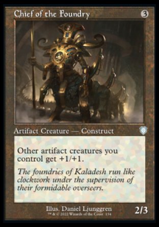 (134) Magic The Gathering Commander: The Brothers' War Single: Chief of the Foundry  Uncommon