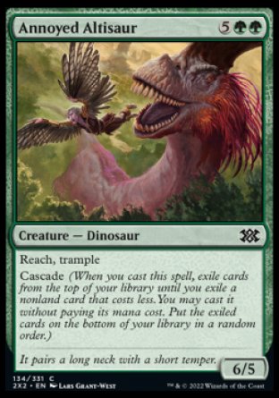 (134) Magic The Gathering Double Masters 2022 Single: Annoyed Altisaur  Common