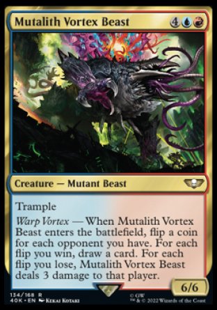 (134) Magic The Gathering Universes Beyond: Warhammer 40000 Single: Mutalith Vortex Beast  Rare
