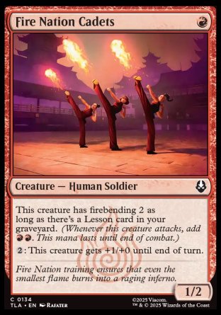 (134) Magic The Gathering Magic: The Gathering | Avatar: The Last Airbender Single: Fire Nation Cadets  Common
