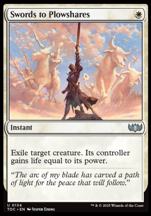 (134) Magic The Gathering Commander: Tarkir: Dragonstorm Single: Swords to Plowshares  Uncommon